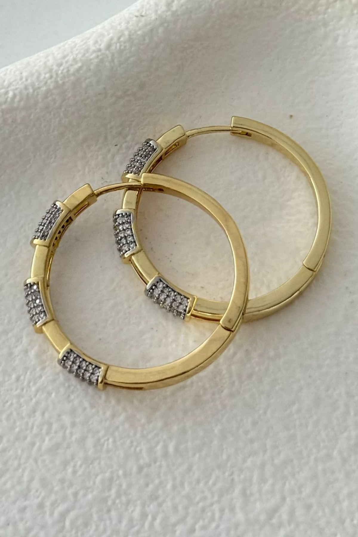 MY ACCESSORIES Large Hoop Steel Brand Earrings