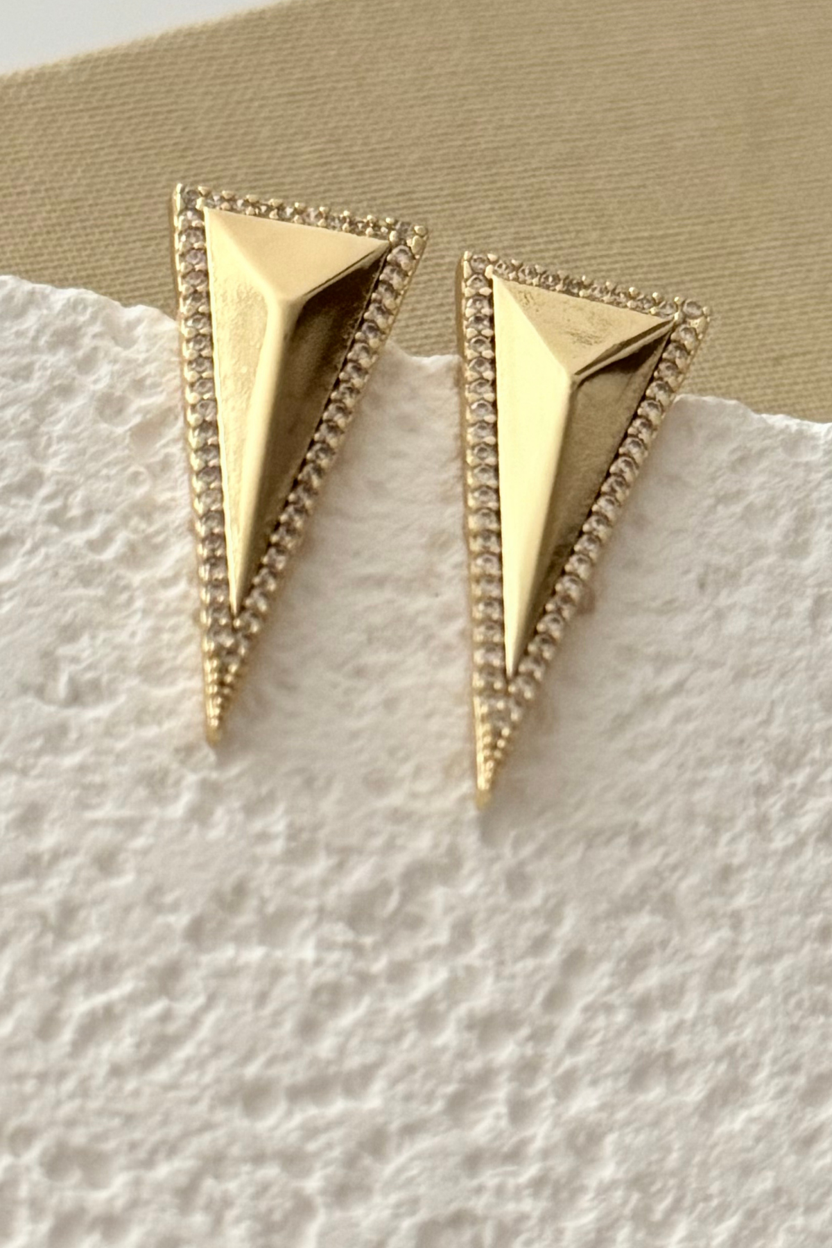 MYACCESSORIES Retro Triangle Steel Earrings