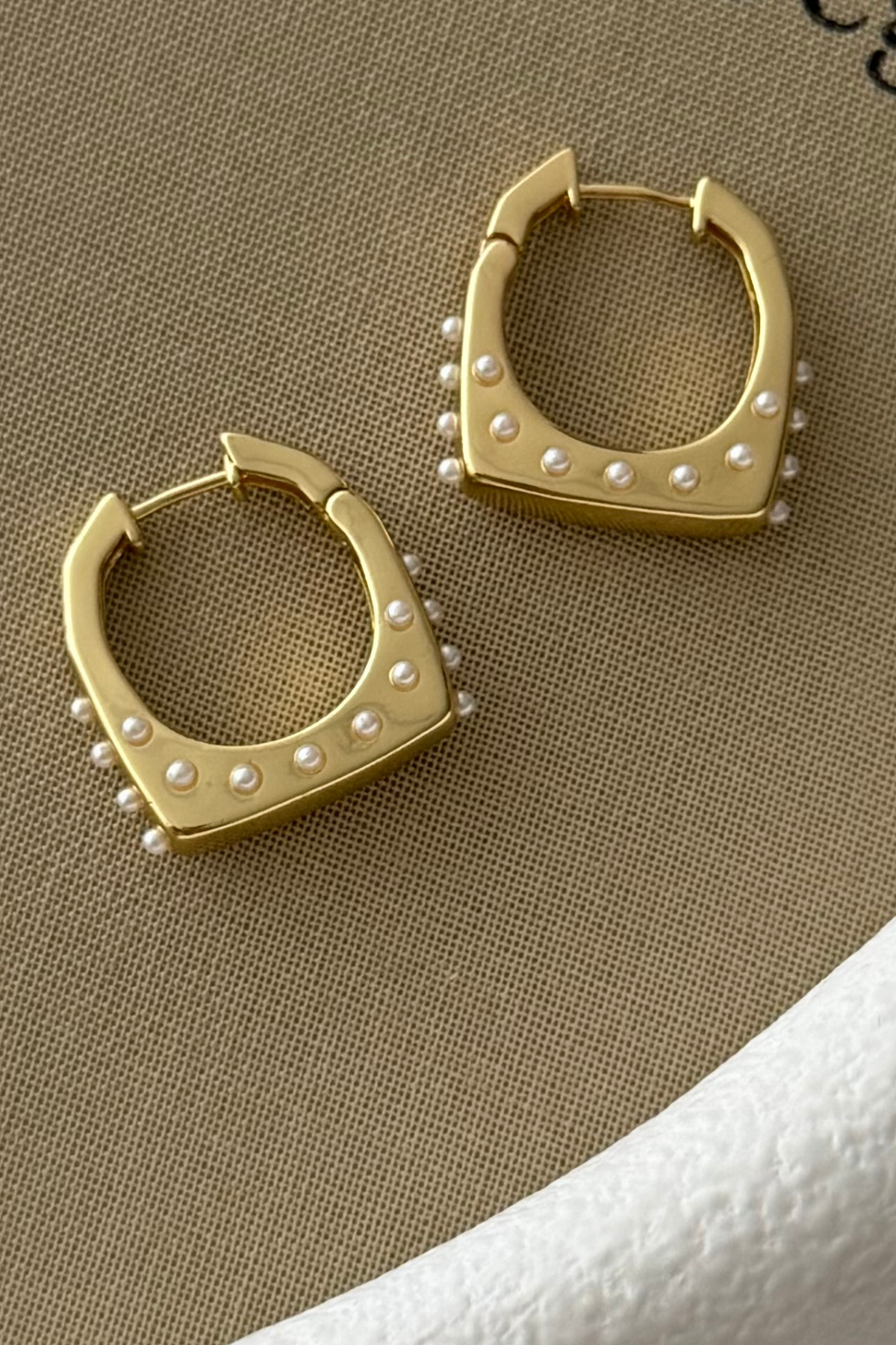 MY ACCESSORIES Rainbow Pearl Detail Steel Earrings