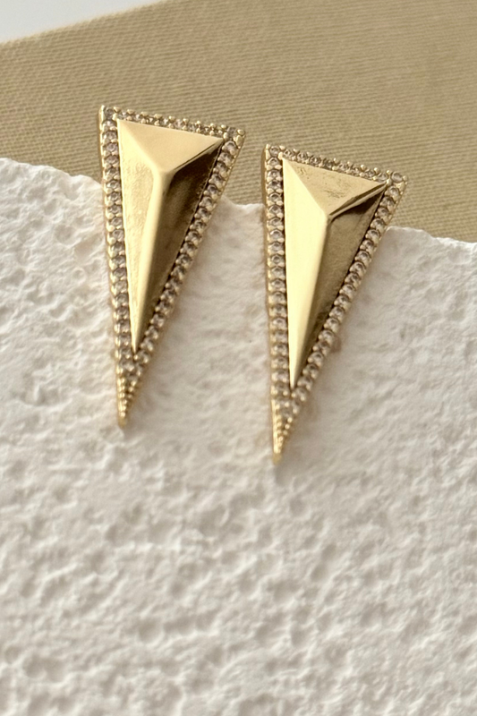 MYACCESSORIES Retro Triangle Steel Earrings