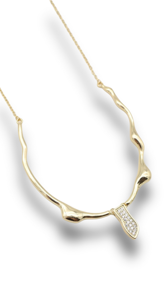 Vıp Çelik Tasarım Kolye 14K (50cm)