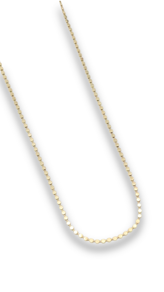 Vıp Ezme Gold Çelik Kolye 14K (70cm)